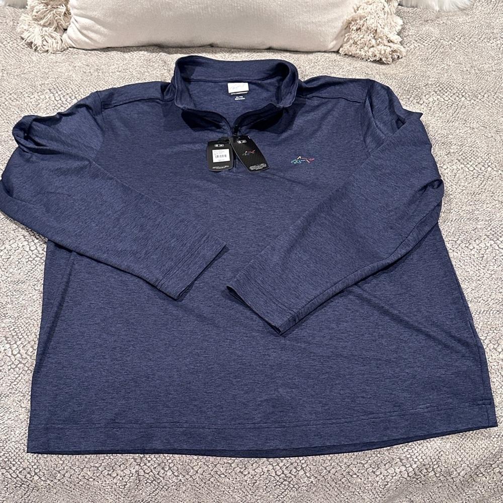 Greg Norman Collection Navy Long Sleeve Polo